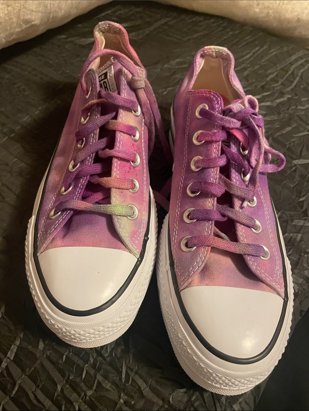 Purple Tie-Dye Low-Top Canvas sneakers